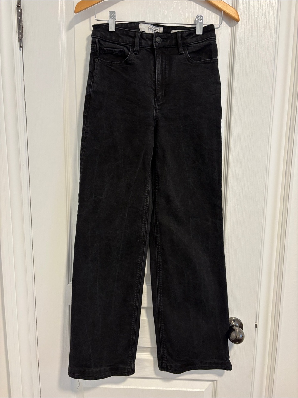 Dynamite Heidi Black Wide-Leg High-Rise Jeans